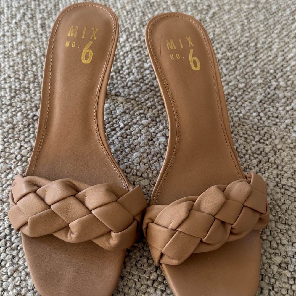 Mix No. 6 Brown Braided Slides